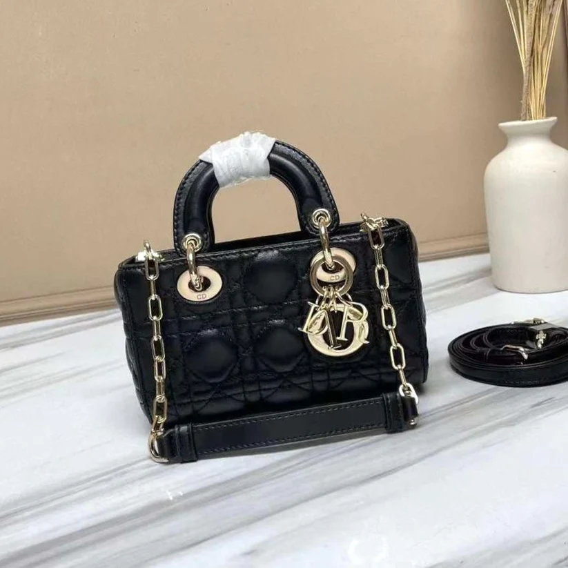 Dior Lady D-JOY Latte Cannage Lambskin Micro Bag Dior Lady D-JOY Latte Cannage Lambskin Micro Bag