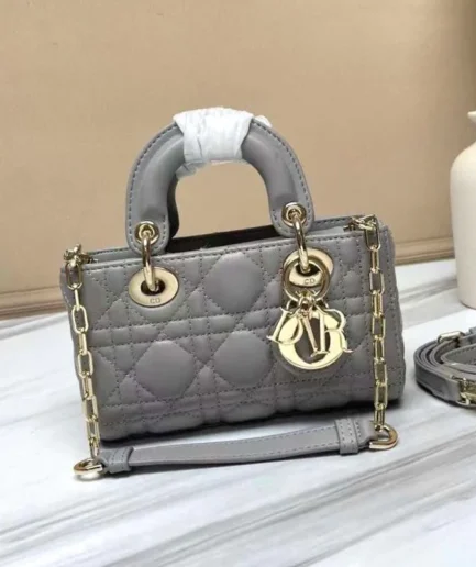 Dior Lady D-JOY Latte Cannage Lambskin Micro Bag