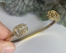 Gucci GG Running Diamond Cuff Bracelet